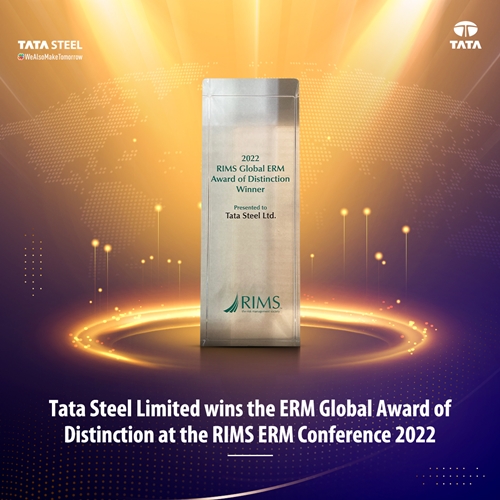 Tata Steel wins the RIMS ERM Global award of distinction